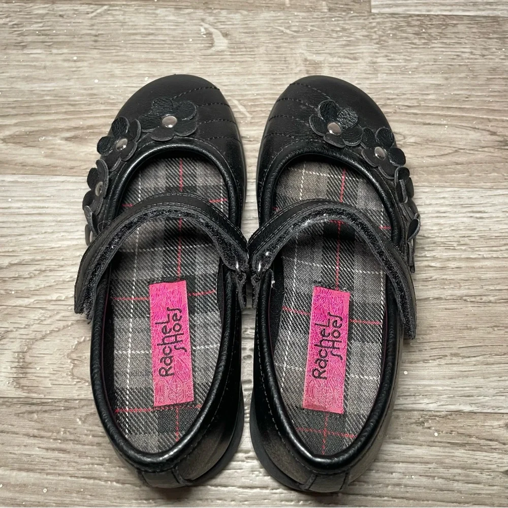 Rachel Shoes‎ Taelynn Mary Jane Kids 12M Black Floral Dress Flats
